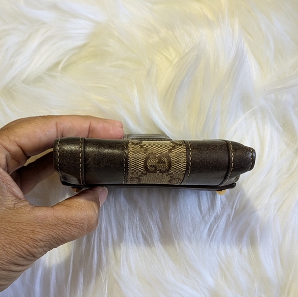 Gucci leather and GG monogrammed canvas compact wallet - Picture 9 of 9